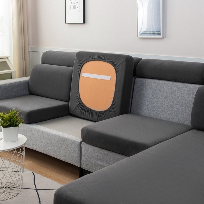 91家纺网 家纺一手货源 找家纺 千彤沙发垫 2023新款云感棉沙发笠 深灰