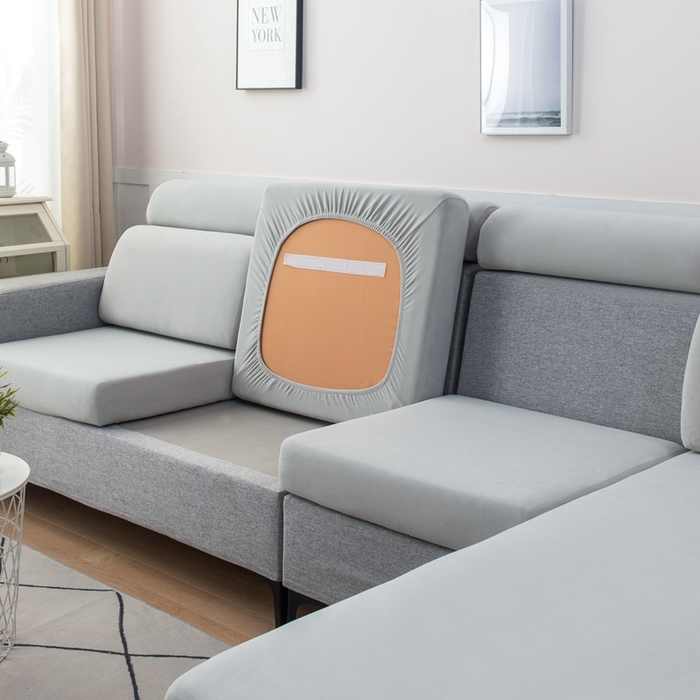 91家纺网 家纺一手货源 找家纺 千彤沙发垫 2023新款云感棉沙发笠 银灰