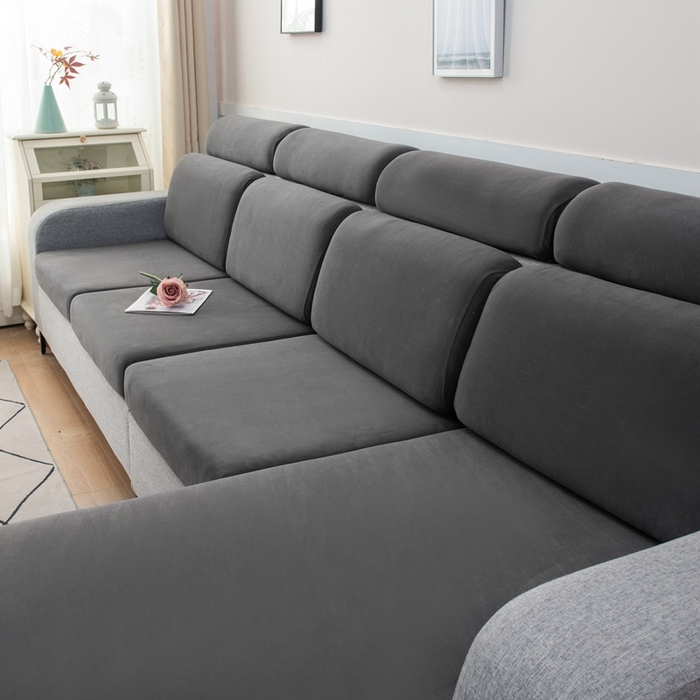 91家纺网 家纺一手货源 找家纺 千彤沙发垫 2023新款云感棉沙发笠 深灰