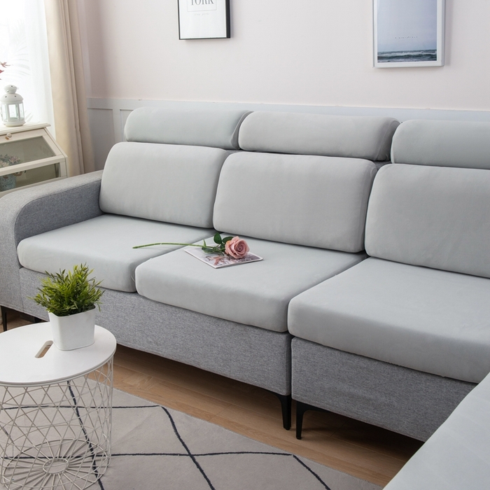 91家纺网 家纺一手货源 找家纺 千彤沙发垫 2023新款云感棉沙发笠 银灰