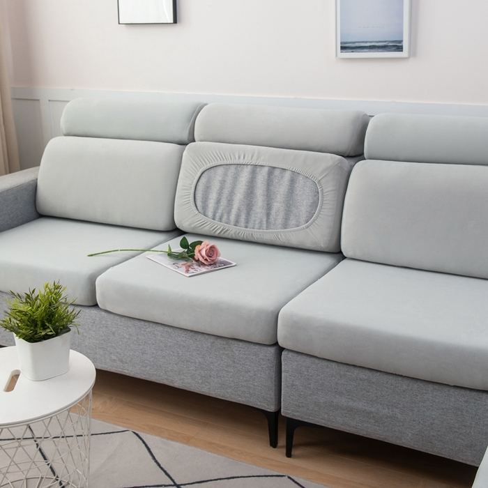 91家纺网 家纺一手货源 找家纺 千彤沙发垫 2023新款云感棉沙发笠 银灰