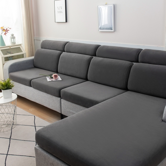 91家纺网 家纺一手货源 找家纺 千彤沙发垫 2023新款云感棉沙发笠 深灰