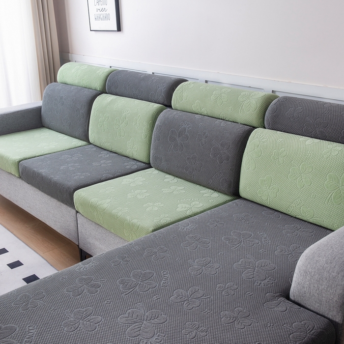 91家纺网 家纺一手货源 找家纺 （总）千彤沙发垫 2023新款提花三叶草沙发笠