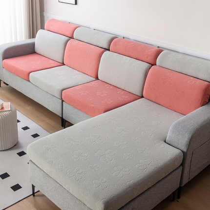 91家纺网 家纺一手货源 找家纺 （总）千彤沙发垫 2023新款提花三叶草沙发笠