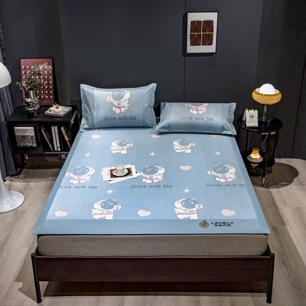 91家纺网 家纺一手货源 找家纺 （总）全季家居 2023新款A类数码印花冰藤席三件套床席款