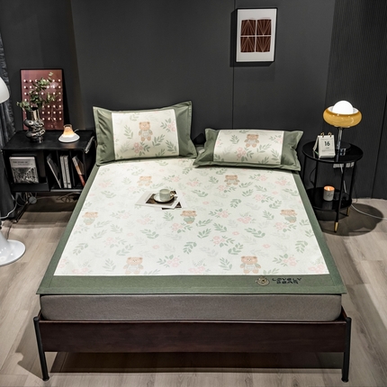 91家纺网 家纺一手货源 找家纺 （总）全季家居 2023新款A类数码印花冰藤席三件套床席款