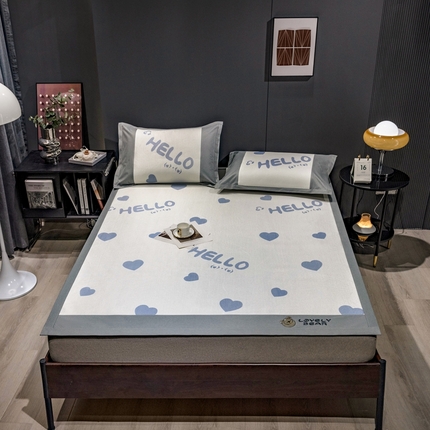 91家纺网 家纺一手货源 找家纺 （总）全季家居 2023新款A类数码印花冰藤席三件套床席款