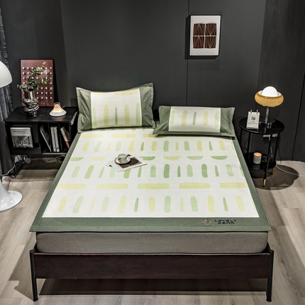 91家纺网 家纺一手货源 找家纺 （总）全季家居 2023新款A类数码印花冰藤席三件套床席款