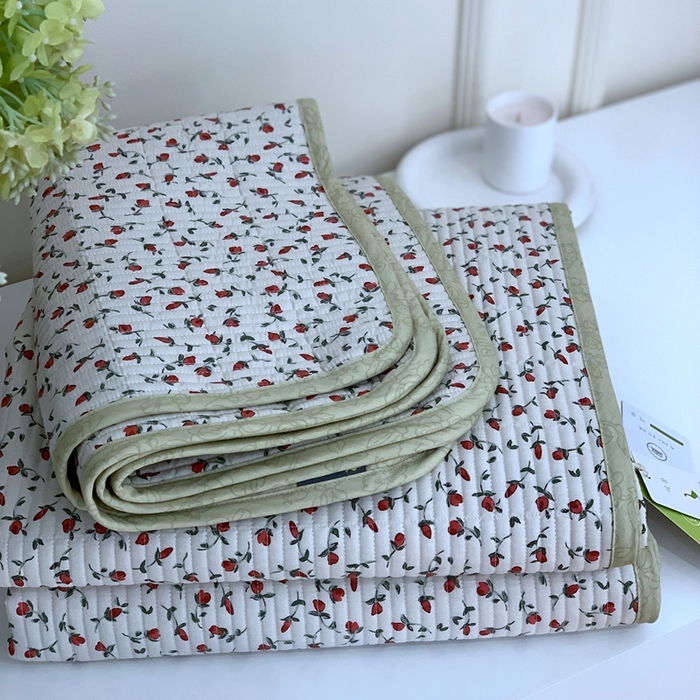 91家纺网 家纺一手货源 找家纺 汇庭2023新款大鹅水洗棉220*240床盖三件套 艾薇庄园