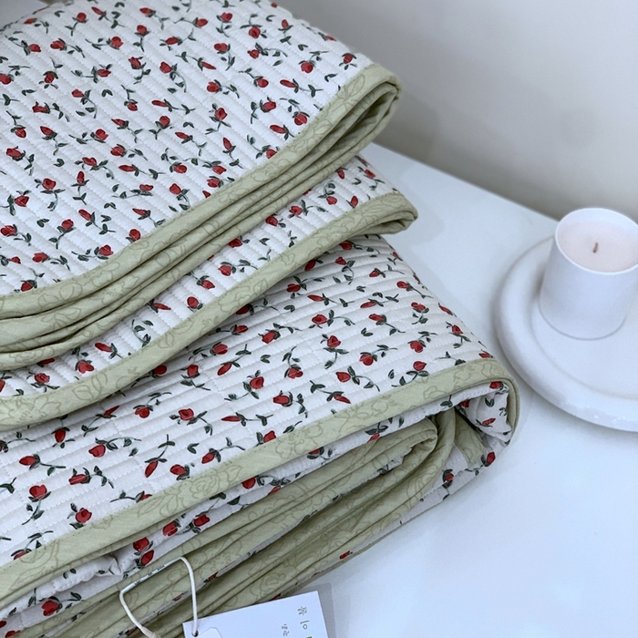 91家纺网 家纺一手货源 找家纺 汇庭2023新款大鹅水洗棉220*240床盖三件套 艾薇庄园