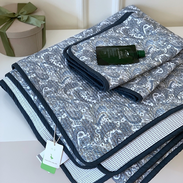 91家纺网 家纺一手货源 找家纺 汇庭2023新款大鹅水洗棉220*240床盖三件套 艾薇庄园