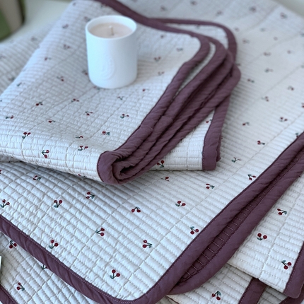 汇庭2023新款大鹅水洗棉220*240床盖三件套 车厘子庄园