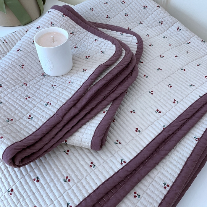 91家纺网 家纺一手货源 找家纺 汇庭2023新款大鹅水洗棉220*240床盖三件套 车厘子庄园