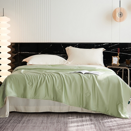 91家纺网 家纺一手货源 找家纺 巴宝路2025款竹纤维天竹夏被 凯尔特绿