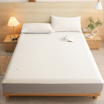 恒爱2023款华夫格凉席床笠 珍珠白