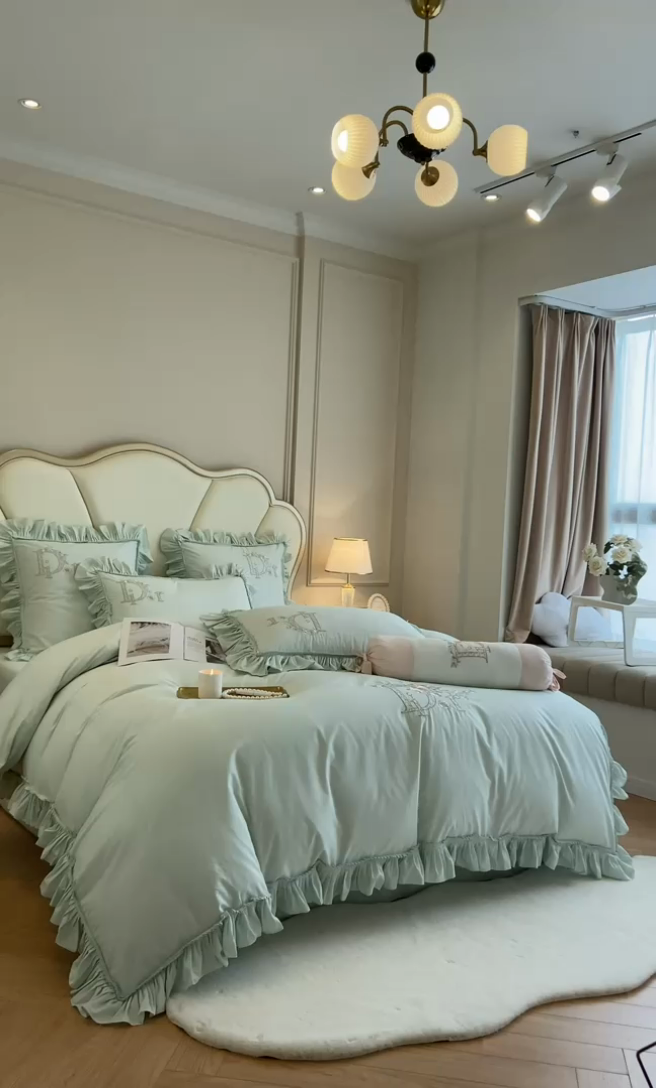 91家纺网 家纺一手货源 找家纺 AB家纺 2023新款全棉水洗棉四件套-蔻朵系列 蔻朵-小森林