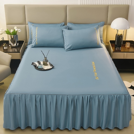 91家纺网 家纺一手货源 找家纺 （总）七仙女家纺 2025夏季新款水洗真丝天丝冰丝单床裙床罩