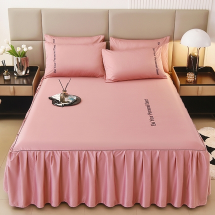 91家纺网 家纺一手货源 找家纺 （总）七仙女家纺 2025夏季新款水洗真丝天丝冰丝单床裙床罩