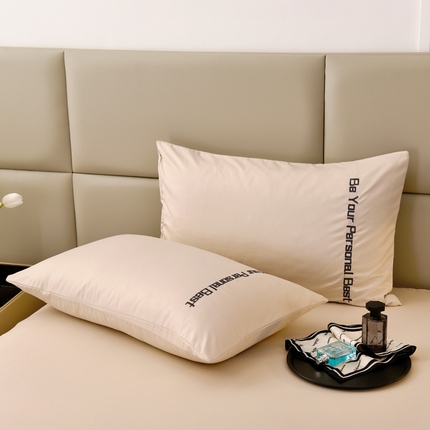 91家纺网 家纺一手货源 找家纺 七仙女家纺 2025新款水洗真丝天丝系列单枕套 奶杏色