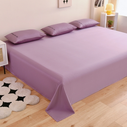 91家纺网 家纺一手货源 找家纺 七仙女家纺 2025新款水洗真丝天丝系列加大炕单 鸢尾紫