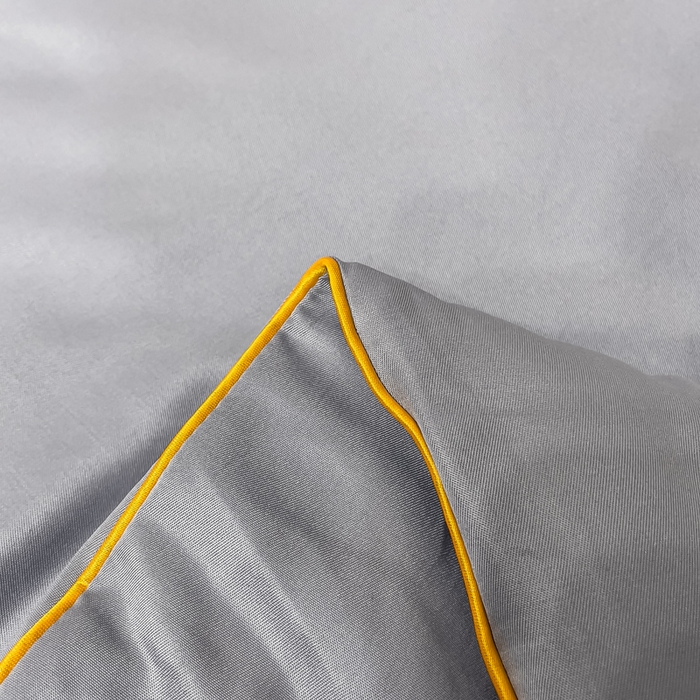 91家纺网 家纺一手货源 找家纺 创优 2025新款水洗真丝滚边夏被四件套 高级灰