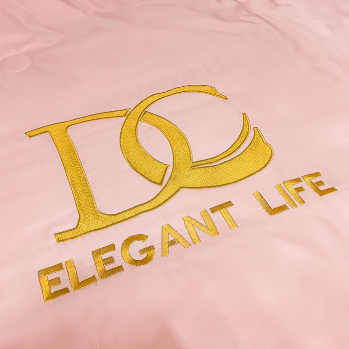 91家纺网 家纺一手货源 找家纺 创优 2025新款水洗真丝滚边夏被四件套 樱棠粉