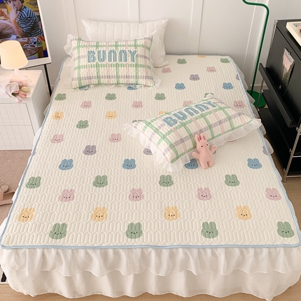 91家纺网 家纺一手货源 找家纺 （总）昔可家纺 2023新款双层雪纺纱乳胶床裙