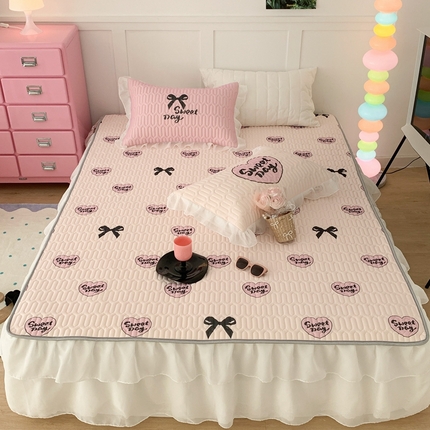 91家纺网 家纺一手货源 找家纺 （总）昔可家纺 2023新款双层雪纺纱乳胶床裙