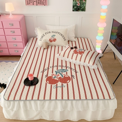 91家纺网 家纺一手货源 找家纺 （总）昔可家纺 2023新款双层雪纺纱乳胶床裙