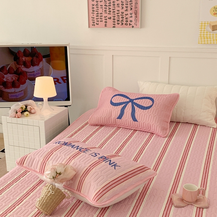 91家纺网 家纺一手货源 找家纺 昔可 2023新款床笠款乳胶凉席 芭蕾少女蝴蝶结