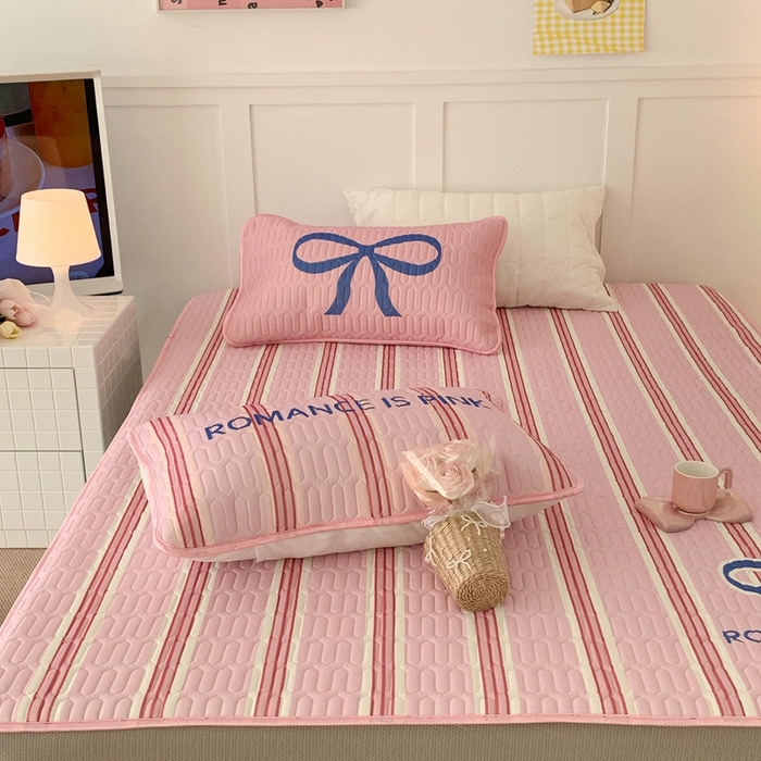 91家纺网 家纺一手货源 找家纺 昔可 2023新款床笠款乳胶凉席 芭蕾少女蝴蝶结