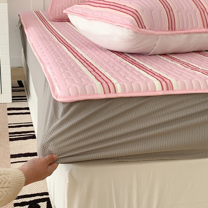 91家纺网 家纺一手货源 找家纺 昔可 2023新款床笠款乳胶凉席 芭蕾少女蝴蝶结