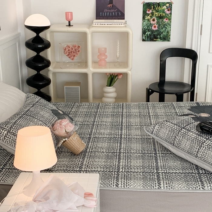 91家纺网 家纺一手货源 找家纺 昔可 2023新款床笠款乳胶凉席 香香蝴蝶结