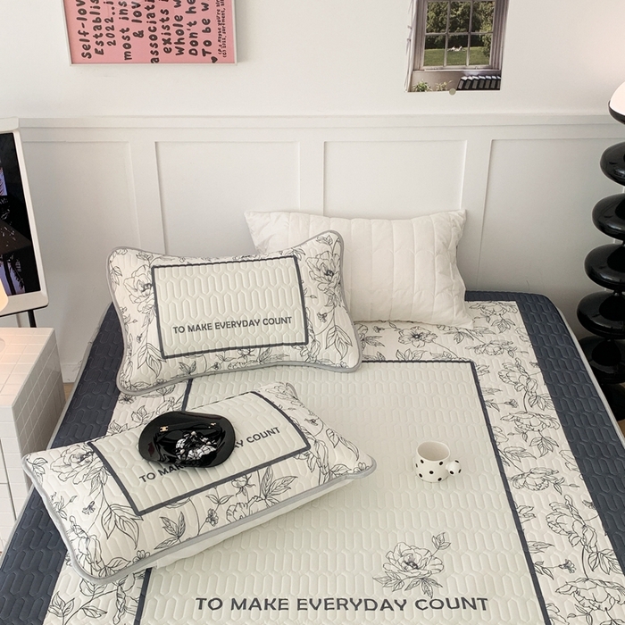 91家纺网 家纺一手货源 找家纺 昔可 2023新款床笠款乳胶凉席 夏奈花园