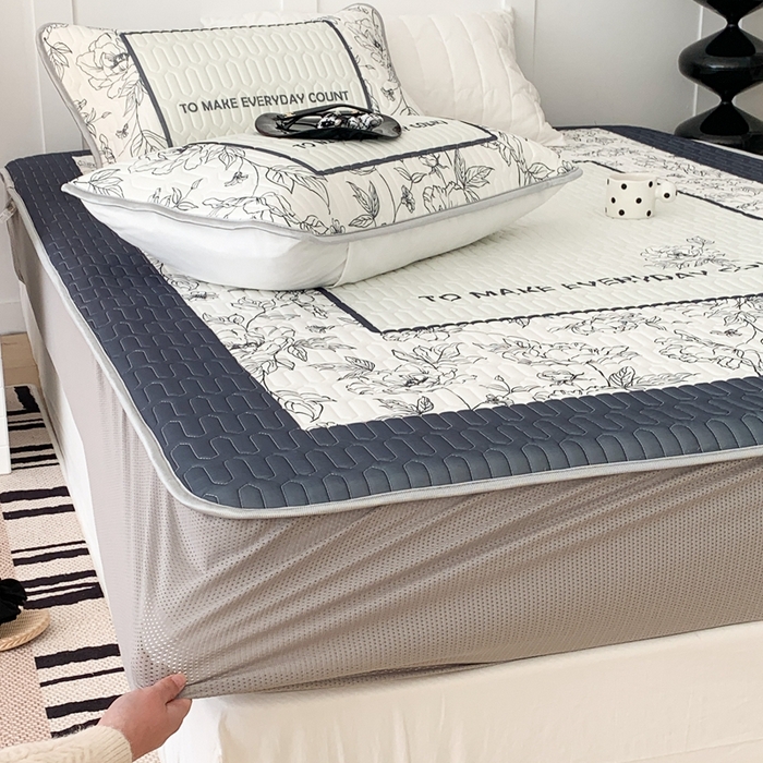 91家纺网 家纺一手货源 找家纺 昔可 2023新款床笠款乳胶凉席 夏奈花园