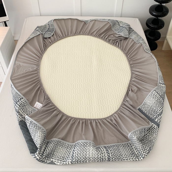 91家纺网 家纺一手货源 找家纺 昔可 2023新款床笠款乳胶凉席 香香蝴蝶结