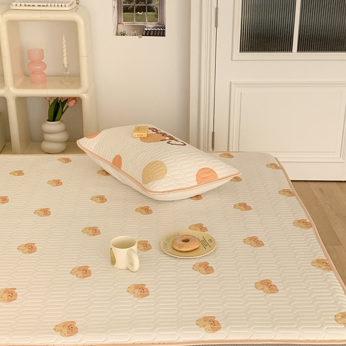 91家纺网 家纺一手货源 找家纺 昔可 2023新款床笠款乳胶凉席 芝士奶酪