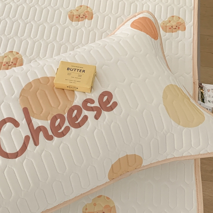 91家纺网 家纺一手货源 找家纺 昔可 2023新款床笠款乳胶凉席 芝士奶酪