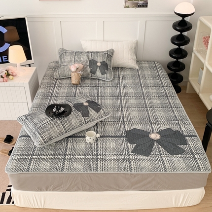 91家纺网 家纺一手货源 找家纺 昔可 2023新款床笠款乳胶凉席 香香蝴蝶结