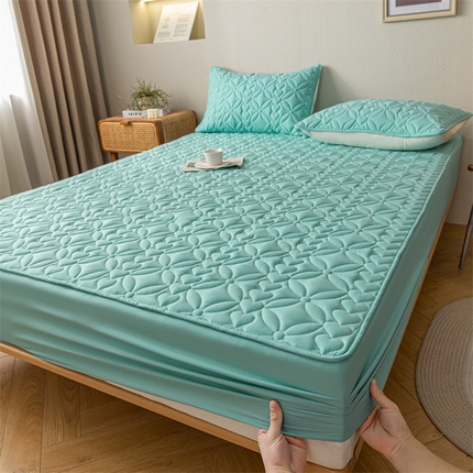 鑫钰 2023新款A类母婴级大豆夹棉床笠 圆梦-薄荷绿