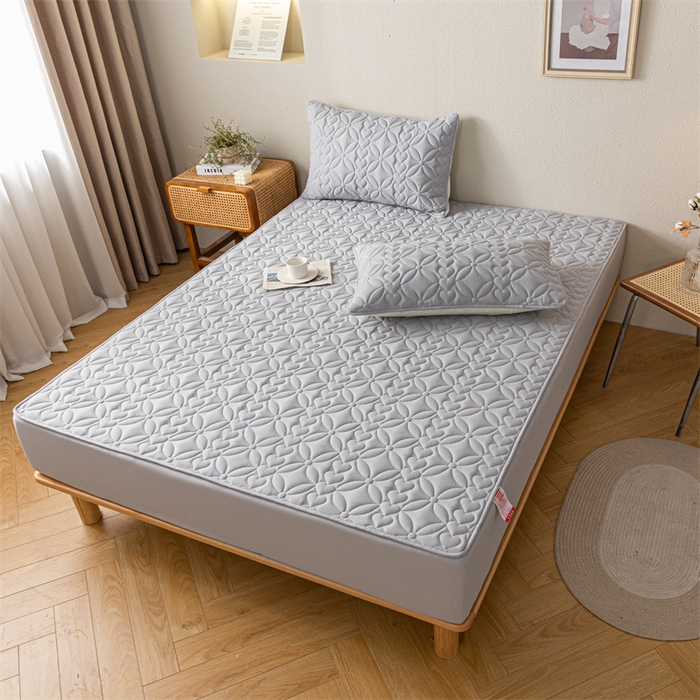 91家纺网 家纺一手货源 找家纺 鑫钰 2023新款A类母婴级大豆夹棉床笠 圆梦-高级灰