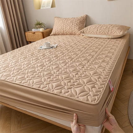 鑫钰 2023新款A类母婴级大豆夹棉床笠 圆梦-卡其