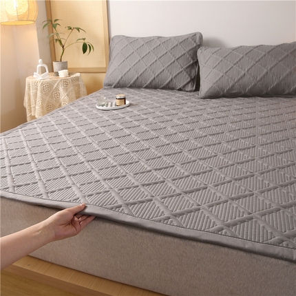 91家纺网 家纺一手货源 找家纺 东宇 2023新款纯色A类原棉大豆棉床垫床褥榻榻米软垫子 中灰