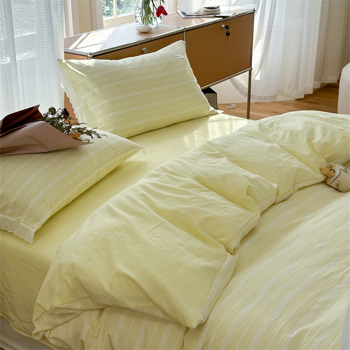 91家纺网 家纺一手货源 找家纺 洋铭区 2023新款小迷你系列四件套 小迷你黄1