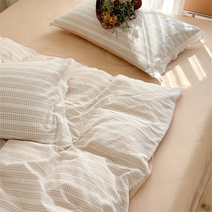 91家纺网 家纺一手货源 找家纺 洋铭区 2023新款小迷你系列四件套 小迷你杏1