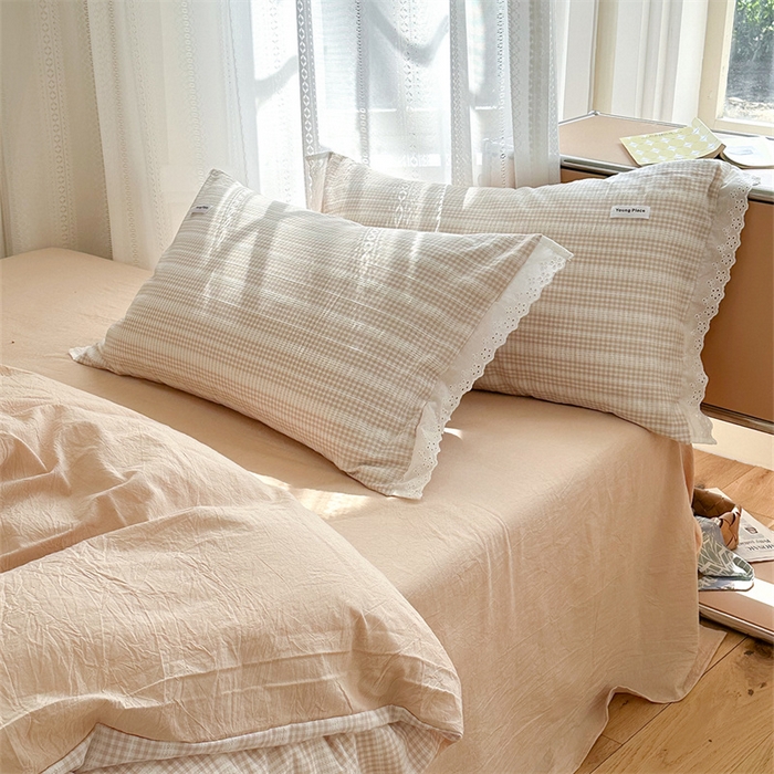 91家纺网 家纺一手货源 找家纺 洋铭区 2023新款小迷你系列四件套 小迷你杏1