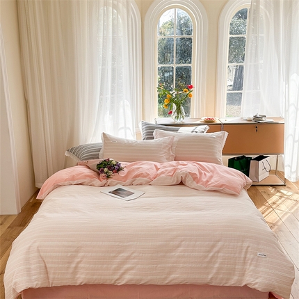 91家纺网 家纺一手货源 找家纺 洋铭区 2023新款小迷你系列四件套 小迷你粉1