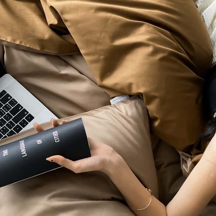 91家纺网 家纺一手货源 找家纺 （总）梦享生活家居 2023新款100支长绒棉贡缎双拼四件套