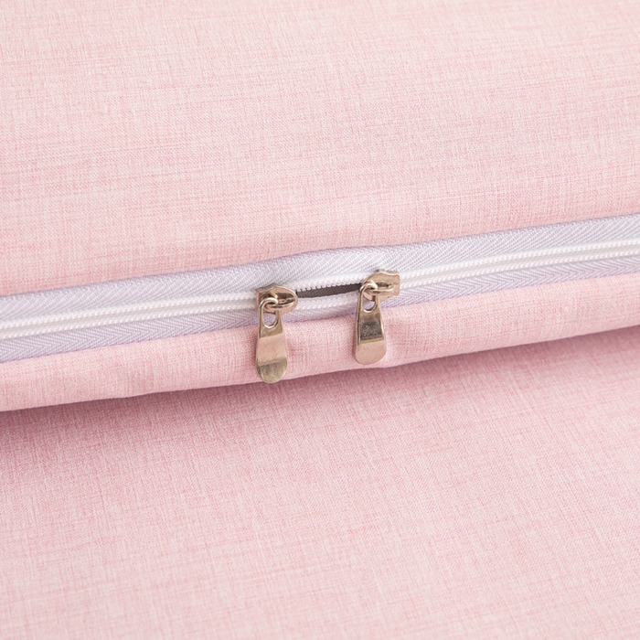 91家纺网 家纺一手货源 找家纺 凌云家纺 2025年新款彩棉床垫套 曼妙粉