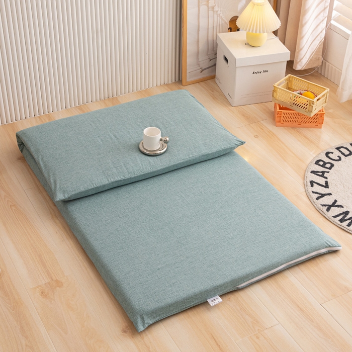 91家纺网 家纺一手货源 找家纺 凌云家纺 2025年新款彩棉床垫套 深秋青